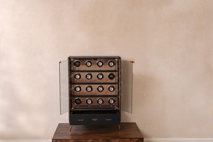 WOLF Axis 16 Piece Watch Winder Cabinet Copper - Watch Winder USA