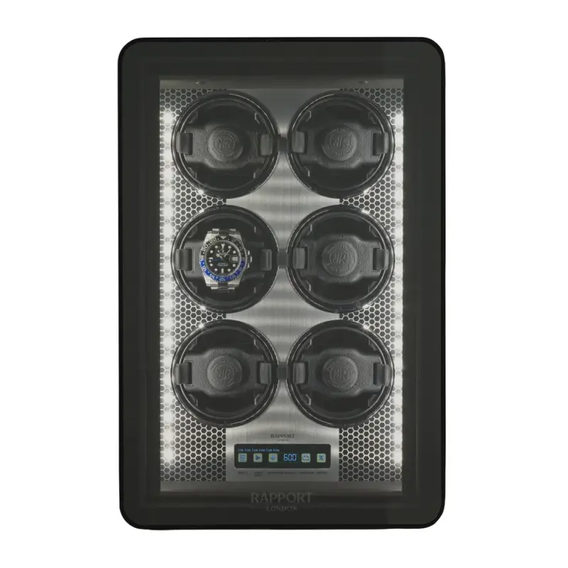 rapport neo six watch winder black 01 Watch Winders, Watch Boxes & Watch Safes Rapport Neo Six Watch Winder Black