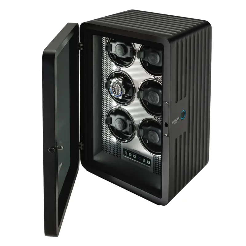 rapport neo six watch winder black 02 Watch Winders, Watch Boxes & Watch Safes Watch Winders, Watch Boxes & Watch Safes