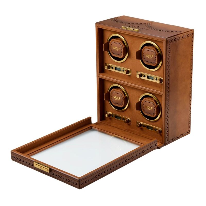 WOLF Brogue 4 Piece Watch Winder 2 wolf brogue 4 piece watch winder 00 Watch Winders, Watch Boxes & Watch Safes WOLF Brogue 4 Piece Watch Winder