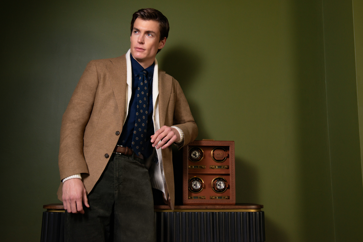 WOLF Brogue 4 Piece Watch Winder 1 wolf brogue 4 piece watch winder 08 Watch Winders, Watch Boxes & Watch Safes WOLF Brogue 4 Piece Watch Winder