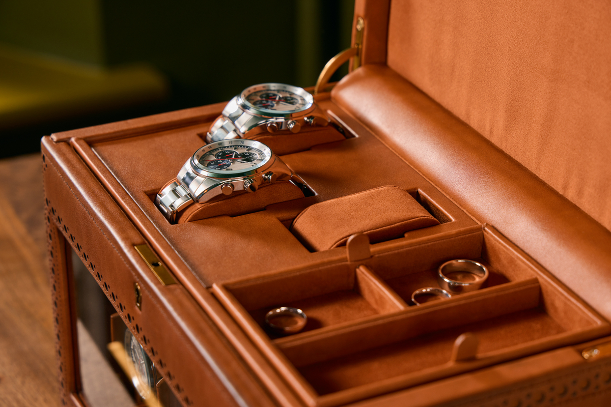 WOLF Brogue Double Watch Winder with Storage 3 wolf brogue double watch winder with storage 09 Watch Winders, Watch Boxes & Watch Safes WOLF Brogue Double Watch Winder with Storage