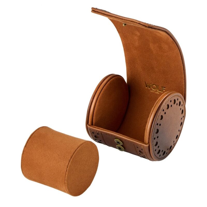 WOLF Brogue Single Watch Roll 2 wolf brogue single watch roll 00 Watch Winders, Watch Boxes & Watch Safes WOLF Brogue Single Watch Roll