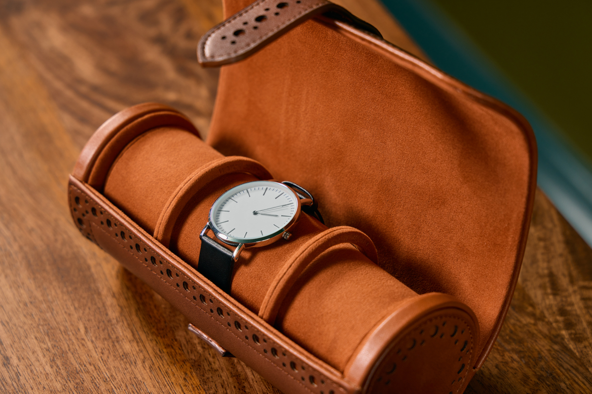 WOLF Brogue Triple Watch Roll 1 wolf brogue triple watch roll l8 Watch Winders, Watch Boxes & Watch Safes WOLF Brogue Triple Watch Roll