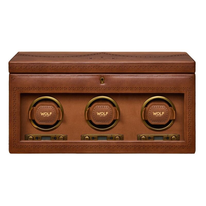 wolf brogue triple watch winder with storage Watch Winders, Watch Boxes & Watch Safes Watch Winders, Watch Boxes & Watch Safes
