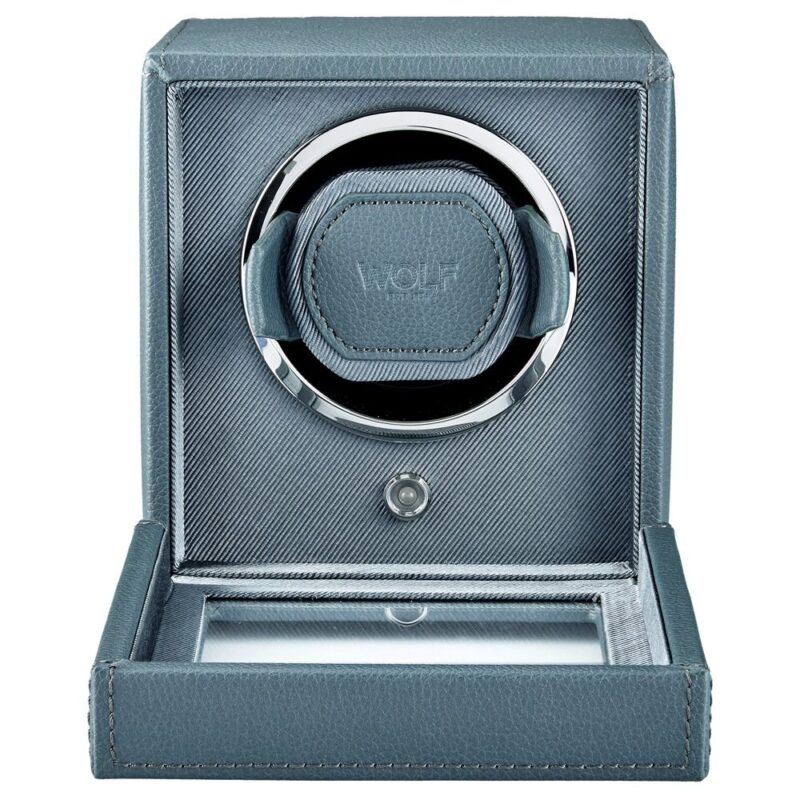 wolf cub single watch winder with cover future grey 00 Watch Winders, Watch Boxes & Watch Safes Watch Winders, Watch Boxes & Watch Safes