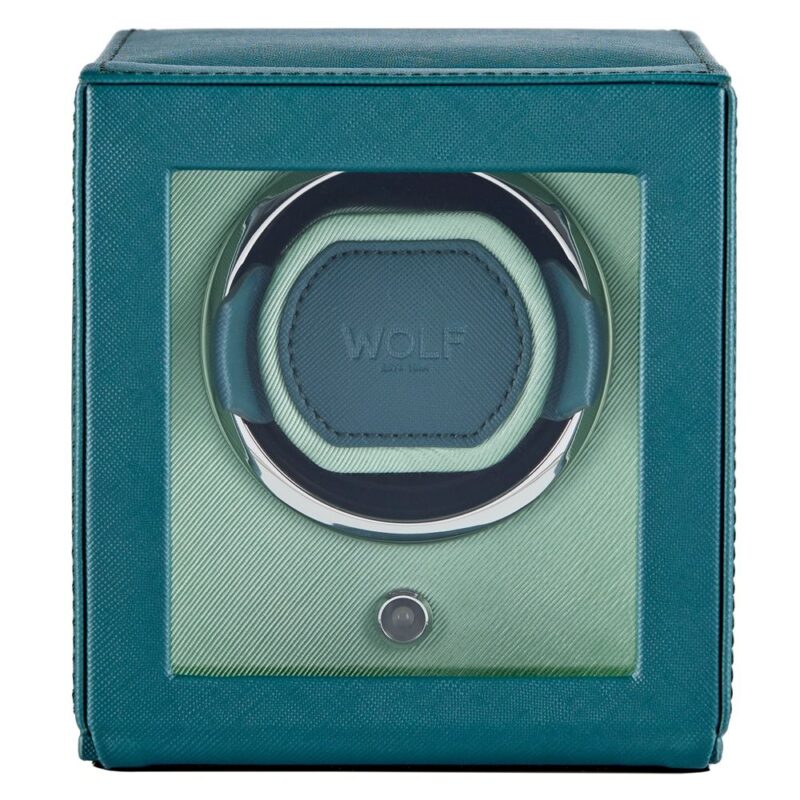 wolf cub single watch winder with cover seltzer teal mint Watch Winders, Watch Boxes & Watch Safes Watch Winders, Watch Boxes & Watch Safes