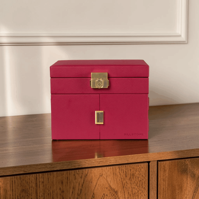 Billstone Jewellery Box Aura Rouge Maroon 2 billstone jewellery box aura rouge maroon 03 Watch Winders, Watch Boxes & Watch Safes Billstone Jewellery Box Aura Rouge Maroon