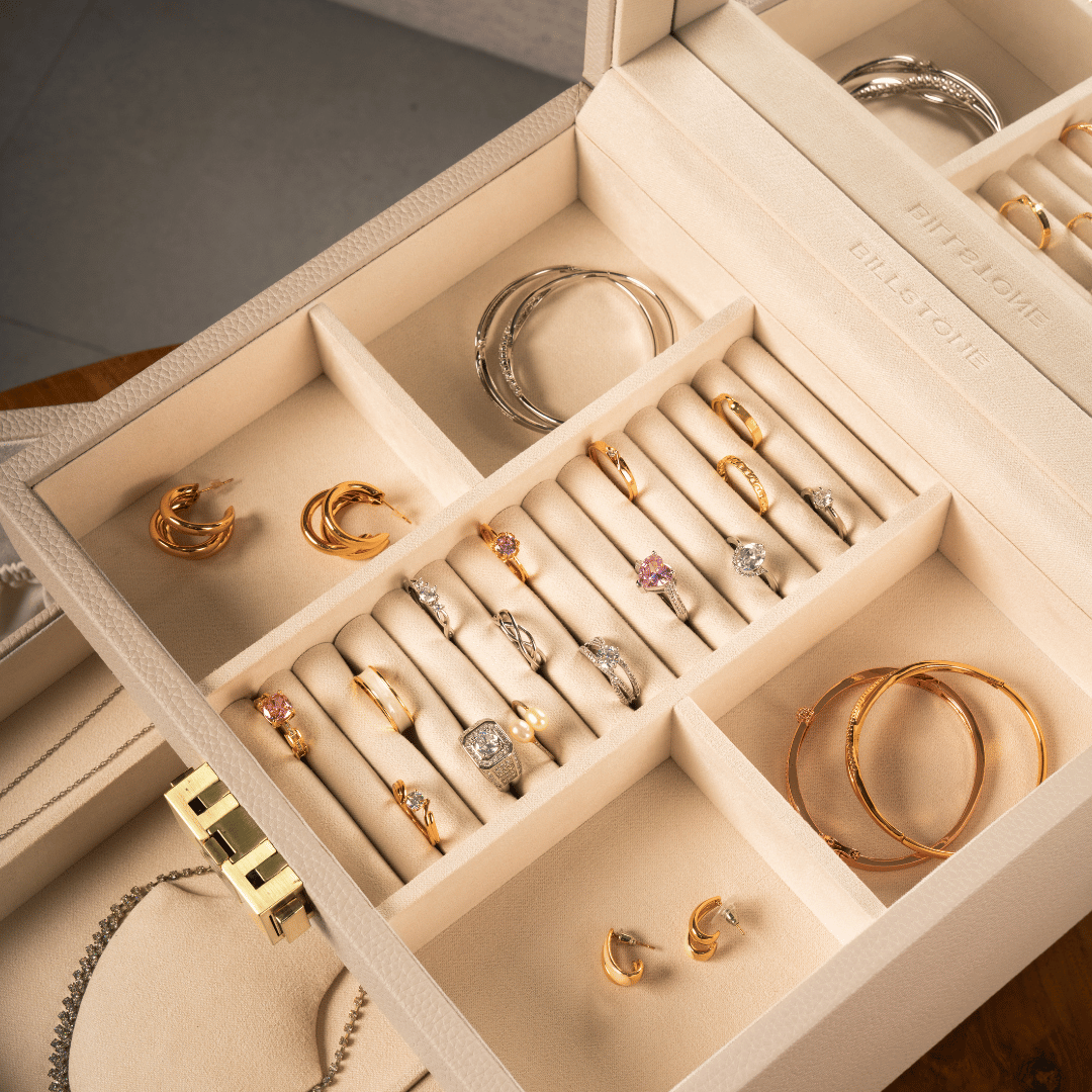 Billstone Jewellery Box Aura Soft Beige 1 billstone jewellery box aura soft beige 01 Watch Winders, Watch Boxes & Watch Safes Billstone Jewellery Box Aura Soft Beige